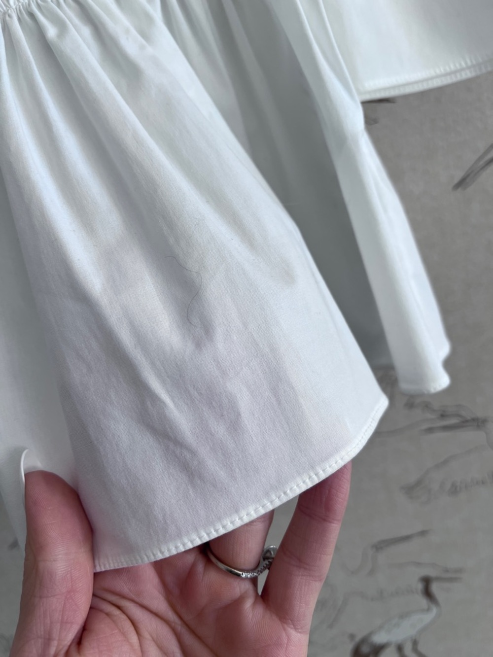 Brock collection white puff sleeve peplum blouse - Picture 5 of 12